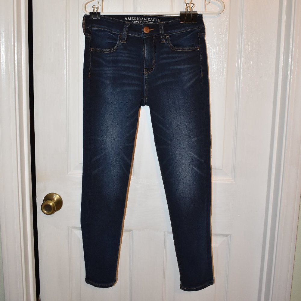 American Eagle Dark Wash Cropped Jeggings